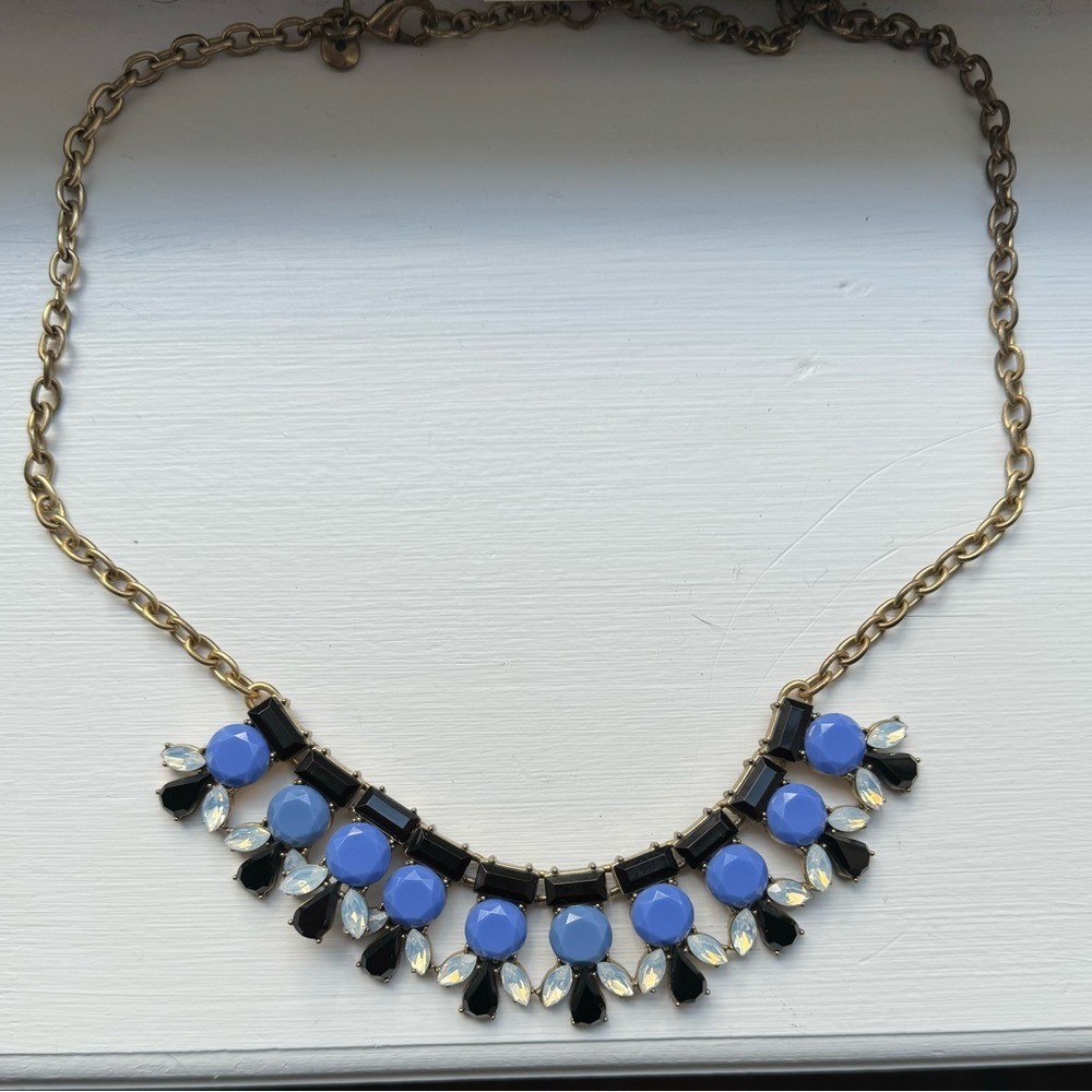J.Crew Factory Blue Statement Necklace